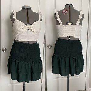 Perfect pair, ruched skirt and crop top, size XL/1X (#65)